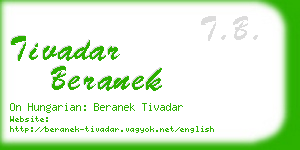 tivadar beranek business card